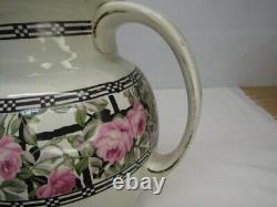 C1910 ANTIQUE VERY RARE PITCHER and BOWL ROYAL STAFFORDSHIRE WILKINSON POTTERY