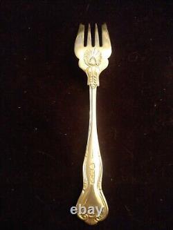 CJ Vander Sterling Salad Forks Royal Husk Pattern VERY Rare English Heavy