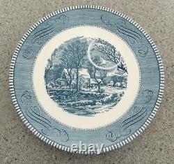 CURRIER & IVES by Royal The Old Gristmill 2 pc SNACK SET - VERY RARE