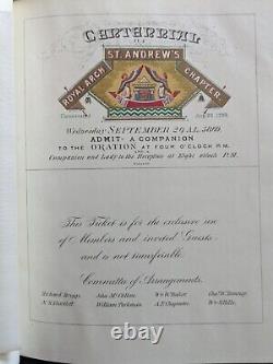 Centennial Celebration Of St Andrew's Royal Arts Chapter 1870 Very Good RARE