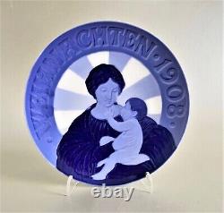 Christmas Plate 1908 Royal Copenhagen Mary With Child Chr. Thomsen Very Rare
