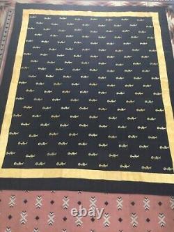 Crown Royal Black And Gold Quilt Made From More Than 160 Bags Very Special&rare