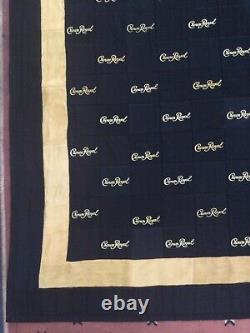 Crown Royal Black And Gold Quilt Made From More Than 160 Bags Very Special&rare