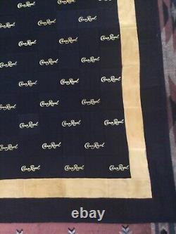 Crown Royal Black And Gold Quilt Made From More Than 160 Bags Very Special&rare