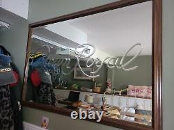 Crown Royal Promotional Bar Mirror VERY RARE. Hand Etched Glass 39x27
