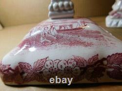 DecorRoyal Ironstone Memory Lane Transferware Candy Dish/Bowl VERY RARE 1965