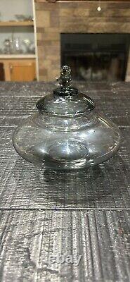 Elegant Glass Imperial Candlewick #400/655 1 Section Tower Jar Very Rare Charcoa