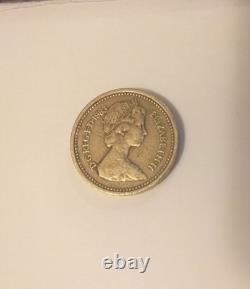 Elizabeth II, one pound very rare royal shilling, DGREGFD 1983, DECUS ET TUTAMEN