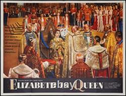 Elizabeth is Queen ORIGINAL Quad Film Poster VERY RARE 1953 Royal Coronation