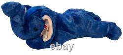 Extremely RARE Ty Beanie Buddy peanut the royal blue elephant! Very VALUABLE