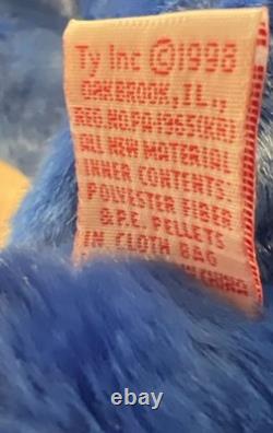 Extremely RARE Ty Beanie Buddy peanut the royal blue elephant! Very VALUABLE