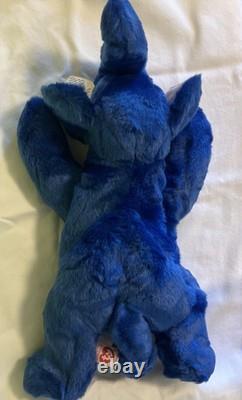 Extremely RARE Ty Beanie Buddy peanut the royal blue elephant! Very VALUABLE