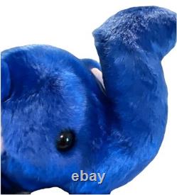 Extremely RARE Ty Beanie Buddy peanut the royal blue elephant! Very VALUABLE