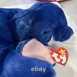 Extremely RARE Ty Beanie Buddy peanut the royal blue elephant! Very VALUABLE