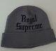 FW11 Supreme Royal Beanie grey vintage from 2011 Very rare Hat