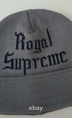 FW11 Supreme Royal Beanie grey vintage from 2011 Very rare Hat