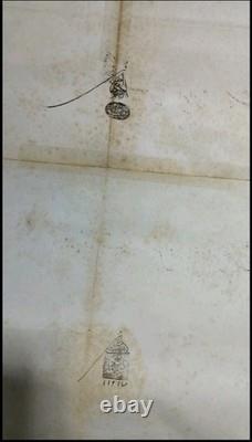 Firman of Muzaffar Al Din Shah Qajar 1906 Order of the Lion and Sun Very Rare