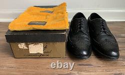 Florsheim Royal Imperial 96609 8.5 B Stratford Shortwing Box Bags 1966 VERY RARE