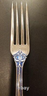 Francis 1? Sterling Silver Fork? Royal Blue Enamel? NO MONO? VERY VERY RARE