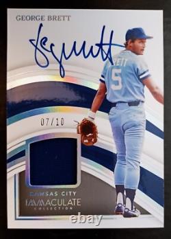 GEORGE BRETT-2023 Immaculate (#7/10) JERSEY/AUTO/AUTOGRAPH-VERY RARE & MINT