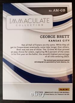 GEORGE BRETT-2023 Immaculate (#7/10) JERSEY/AUTO/AUTOGRAPH-VERY RARE & MINT