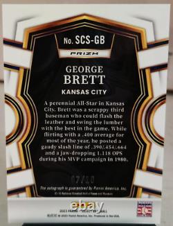 GEORGE BRETT-2023 Select Prizm GOLD (#7/10) AUTO/AUTOGRAPH-VERY RARE & MINT GEORGE BRETT-2023 Select Prizm GOLD (#7/10) AUTO/AUTOGRAPH-VERY RARE & MINT
