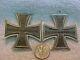 GERMAN VERY RARE ROYAL BAVARIAN ARMY WWI 1st & 2nd KLASS IRON KROSS SET, SILVER