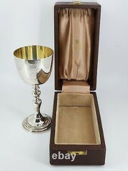 Garrard Silver 25th Royal Wedding Anniversary Goblet Boxed with Papers Very RARE