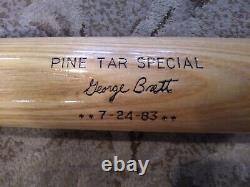 George Brett very rare full size Pine Tar Special Baseball Bat beautiful Royals