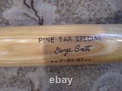 George Brett very rare full size Pine Tar Special Baseball Bat beautiful Royals