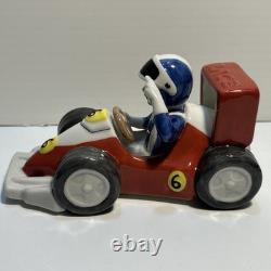 HTF Royal Copenhagen Race Car And Driver #456 Very Rare Porcelain Figurine 5x3