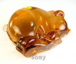 Heisey by Imperial Glass Very Rare Salmon Mama Pig or Sow Only 45 Made