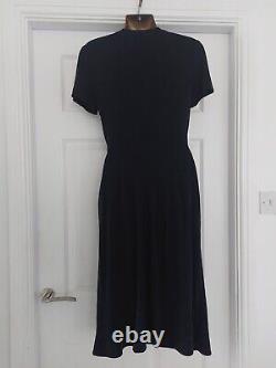 ISSA'Auru' Black Wrap Dress Very Rare Royal Engagement UK 10 RRP £425 Duchess