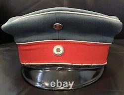 Imperial German, WW 1, VERY RARE Prussian Hussar Officer's Crusher Visor Cap