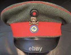 Imperial German, WW 1, Very Rare Braunschweig Officer's Feldgrau Visor Cap