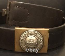 Imperial German, WW 1, Very Rare, Marine Infantry EM Belt & Brass Buckle