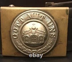 Imperial German, WW 1, Very Rare, Marine Infantry EM Belt & Brass Buckle