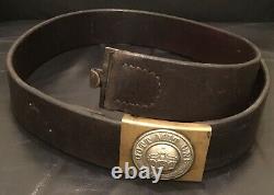 Imperial German, WW 1, Very Rare, Marine Infantry EM Belt & Brass Buckle