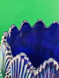 Imperial Glass Amethyst Corn Vase With Aurora Jewels Pattern Very Rare 9.5