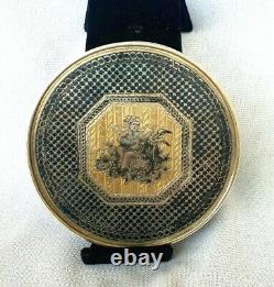 Imperial Russian gilded silver and niello snuff box Bonbonniere 1820s Very Rare