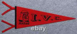 Imperial Valley College VERY RARE 1960's Felt Pennant vtg IVC Arabs California