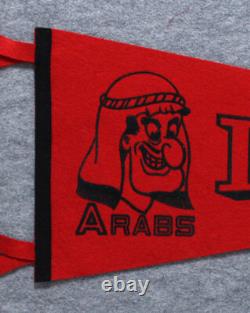 Imperial Valley College VERY RARE 1960's Felt Pennant vtg IVC Arabs California