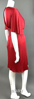 Issa Red Silk Flutter Sleeve Draped Dress Uk 8 10 Us 4 6 Aso Royal Very Rare