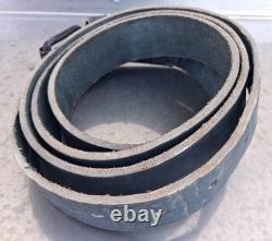 Italian Royal Army WWII NCOs grey green leather belt original very rare XL size
