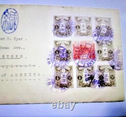 Japan Very Rare! Cover Letter 9 Imperial Sen Stamp MeUnJm Contents inside Sealed