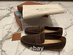 Loro Piana Loafers Brown Suede Size 9US 42EU 8UK Very Rare WithBox Summer Walk