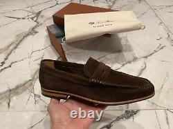 Loro Piana Loafers Brown Suede Size 9US 42EU 8UK Very Rare WithBox Summer Walk