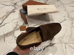 Loro Piana Loafers Brown Suede Size 9US 42EU 8UK Very Rare WithBox Summer Walk