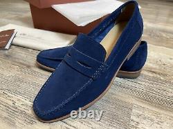 Loro Piana Loafers Suede Royal Blue Size 7US, 6UK Very Rare Find WithBox