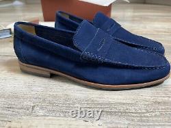 Loro Piana Loafers Suede Royal Blue Size 7US, 6UK Very Rare Find WithBox